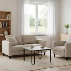 Mesa de centro cinzento cimento 79,5 x 79,5 x 45 cm