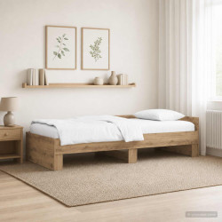 Estrutura de cama com cabeceira carvalho arttisan 80 x 200 cm