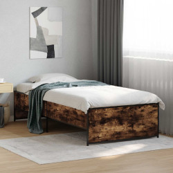 Estrutura da cama carvalho fumado 80 x 200 cm