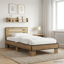 Estrutura de cama com cabeceira carvalho arttisan 80 x 200 cm
