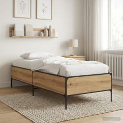 Estrutura da cama carvalho artisian 80 x 200 cm