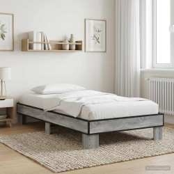 Estrutura da cama sonoma cinzento 80 x 200 cm