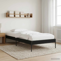 Estrutura da cama carvalho preto 80 x 200 cm