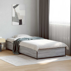 Estrutura da cama sonoma cinzento 80 x 200 cm