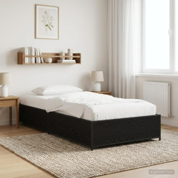 Estrutura da cama carvalho preto 80 x 200 cm