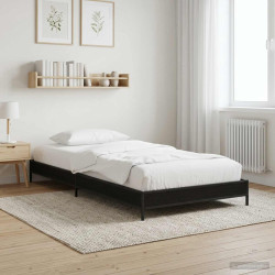 Estrutura da cama carvalho preto 80 x 200 cm