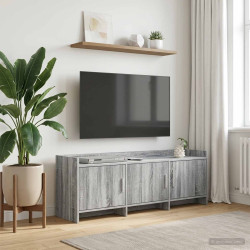 Gabinete para TV 130 x 33 x 47 cm sonoma cinzento
