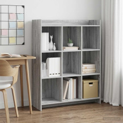 Estante sonoma cinzento 87,5 x 30 x 111 cm derivados de madeira
