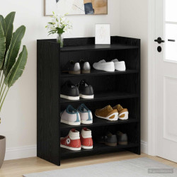Armário de sapatos carvalho preto 73,5 x 36 x 92 cm