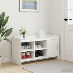 Armário de sapatos com armazenamento branco 100 x 39,5 x 51 cm