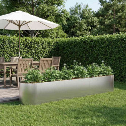 Cama de jardim elevada aço inoxidável 300 x 40 x 40 cm aço