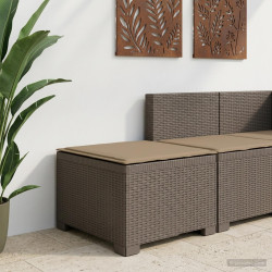 Sofá de jardim 1 lugar com almofada look rattan PP