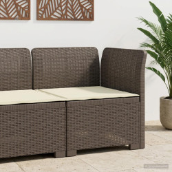 Sofá de jardim 1 lugar com almofada look rattan PP