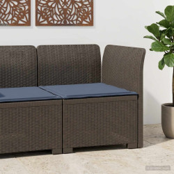 Sofá de jardim 1 lugar com almofada look rattan PP