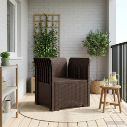 Poltrona 1 lugar look rattan PP castanho