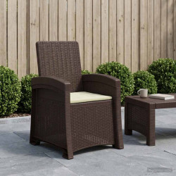 Cadeira de jardim reclinável com aparência de rattan PP