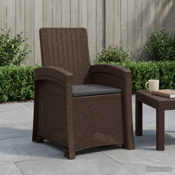 Cadeira de jardim reclinável com aparência de rattan PP