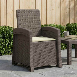 Cadeira de jardim reclinável com aparência de rattan PP