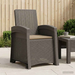 Cadeira de jardim reclinável com aparência de rattan PP