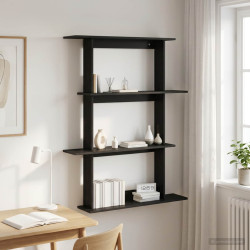 Prateleira de parede carvalho preto 100 x 20 x 126 cm