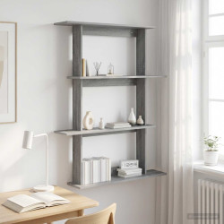 Prateleira de parede sonoma cinzento 100 x 20 x 126 cm