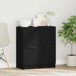 Buffet 2 unid. carvalho preto 30 x 30 x 70 cm
