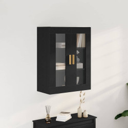 Armário de parede carvalho preto 69,5 x 34 x 90 cm