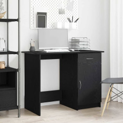 Mesa carvalho preto derivados de madeira 100 x 50 x 76 cm