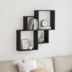 Prateleira de parede montagem na parede carvalho preto