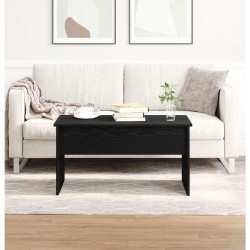 Mesa de centro carvalho preto 80 x 50,5 x 41,5 cm