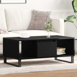 Mesa de centro carvalho preto 90 x 50 x 36,5 cm