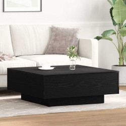 Mesa de centro carvalho preto 80 x 80 x 31 cm