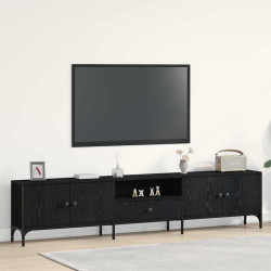 Gabinete para TV 200 x 25 x 44 cm carvalho preto