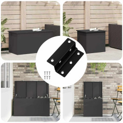 Dobradiça 537 unid. preto 38 x 17 x 60 mm ferro