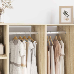 Viga de closet 12 unid. prateado 472 x 15 x 29 mm