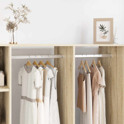 Viga de closet 12 unid. prateado 664 x 15 x 29 mm