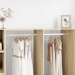 Viga de closet 12 unid. prateado 864 x 15 x 29 mm