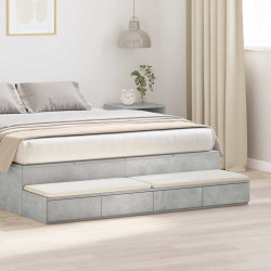 Gavetas de cama cinzento 135 x 36,5 x 16,5 cm