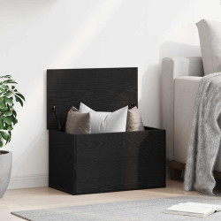 Caixa de armazenamento carvalho preto 60 x 35 x 35 cm