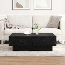 Mesa de centro carvalho preto 90 x 90 x 28 cm