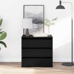 Gabinete de gavetas 3-gaveta preto 61 x 41 x 58 cm
