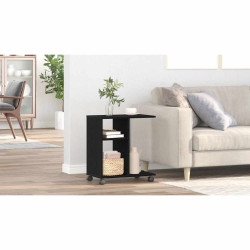 Mesa lateral carvalho preto 50 x 30 x 55 cm