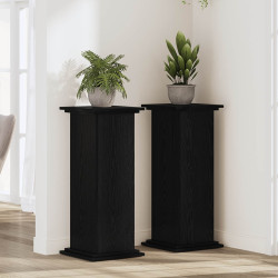 Suporte para plantas carvalho preto 33 x 33 x 80 cm