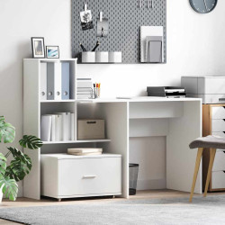 Gabinete de gavetas com roda branco 55 x 45 x 31 cm