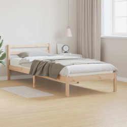 Estrutura da cama castanho 225,5 x 105,5 x 69,5 cm