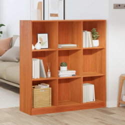 Gabinete de livros marrom cera 104 x 33 x 110 cm