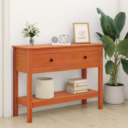 Aparador com gaveta com prateleira marrom cera 100 x 35 x 75 cm