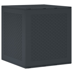 Caixa de armazenamento antracite 55 x 53 x 57 cm polipropileno