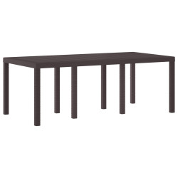 Mesa de jardim castanho 200 x 100 x 73 cm vime PE