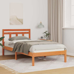 Estrutura da cama castanho 90 x 200 cm
